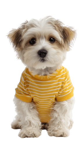 Dog wearing stylish outfit